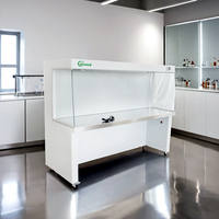 Kabinet Aliran Laminar Kelas 100 Baja Anti Karat, Workstation Bersih Aliran Udara Horizontal HEPA untuk Laboratorium