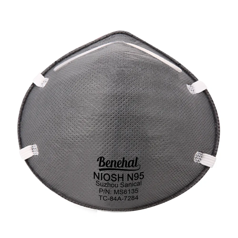 Benehal NIOSH N95 אושר מגן אבק מסכה עם פעיל פחמן דגם 6135