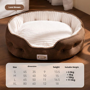 Großhandel Schaum-Haustier-Zeltbett - Winterwarm Gestreift für Katzen & Kleine Hunde 4 Größen Waschbar Weiches Kissen Unterschlupf - Product Image 5