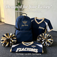 Sac à dos personnalisé en polyester avec logo d'équipe pour les équipes de cheerleading et les sports scolaires, idéal pour les étudiants et les pom-pom girls
