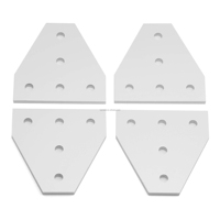 Profilé en aluminium série 2020 pour cadre d'imprimante 3D Support d'angle en forme de T Plaque d'argent anodisé Surface de surface Argent anodisé