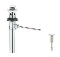 Siphon de lavabo en laiton avec trou de trop-plein et fonction anti-colmatage, facile à installer, certifié CE
