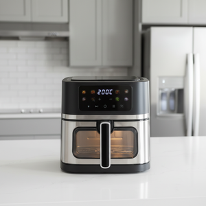 Friteuse à air électrique intelligente 8L OEM, best-seller, panneau tactile coloré, multifonctionnelle, numérique, avec fenêtre visible - Product Image 1