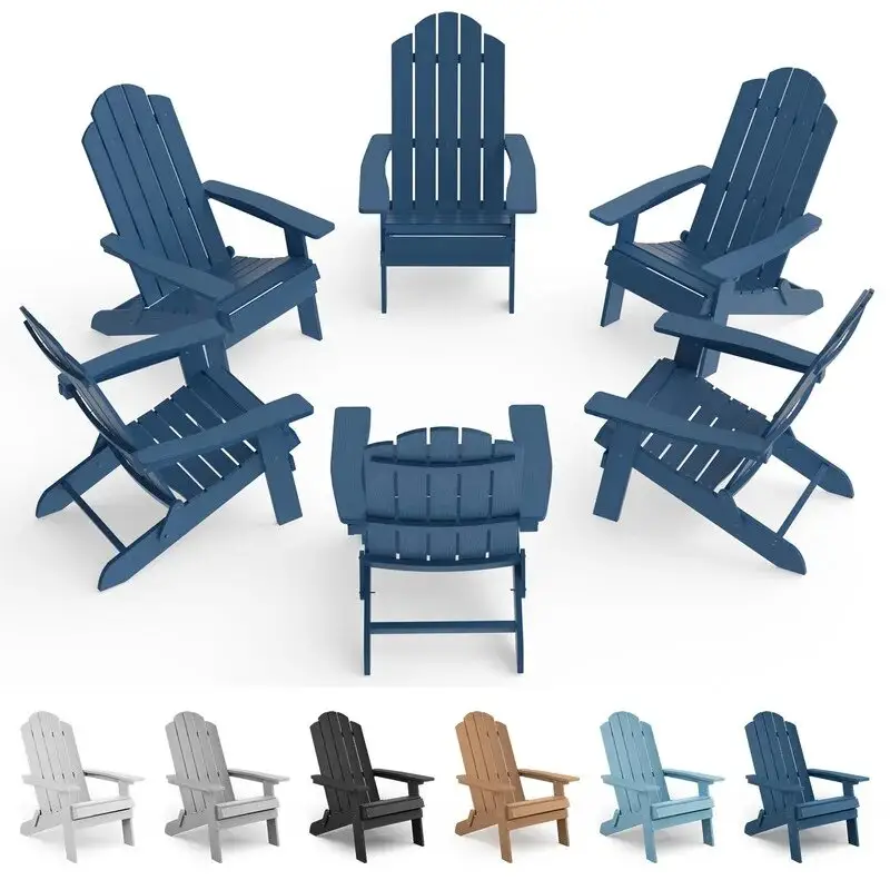 Невыцветающая пластиковая деревянная мебель, садовые уличные стулья, лучший фиксированный стул Adirondack со скидкой