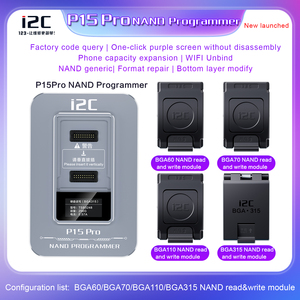 I2C P15โปรโปรแกรมเมอร์ NAND สำหรับ ipone/<span class=keywords><strong>ipad</strong></span>, รองรับ BGA60/70/110/315, เครื่องมืออ่าน/เขียนและซ่อมแซม - Product Image 2