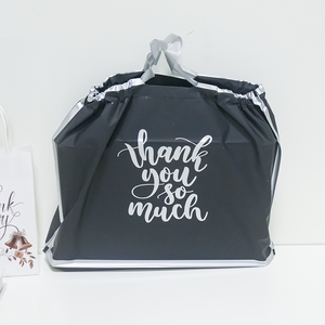 Mua sắm túi dây rút nhựa HDPE chấp nhận mờ đục nước bằng chứng thực phẩm Takeaway tùy chỉnh thời trang tùy chỉnh in ấn 40 30cm - Product Image 6