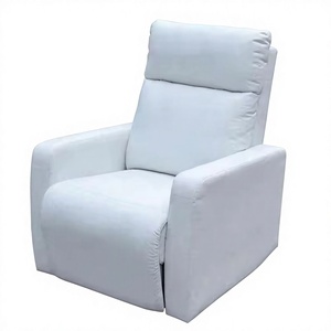 Fauteuil inclinable électrique moderne avec panneau de commande et quatre poches extensibles, en cuir pliable pour salon - Product Image 2