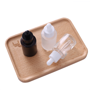 Flacon compte-gouttes en verre ambré dépoli transparent de 1 oz pour cosmétiques et soins de la peau – Flacon vide avec compte-gouttes - Product Image 3