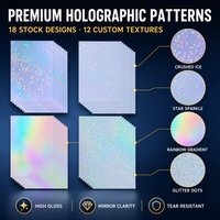 Film de lamination à froid holographique OEM A3 A4, feuille de 80 microns, imperméable, motif étoile arc-en-ciel pour impression photo, couverture de livre