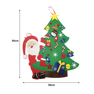 Set de Árbol de Navidad 3D de Fieltro de Poliéster para Hacerlo Tú Mismo con 32 Adornos Colgantes Creativos para Niños Pequeños y Niños, Decoración Navideña para Puerta - Product Image 1