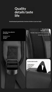 Ba lô da nam cao cấp, đựng laptop, in logo tùy chỉnh, dung tích lớn, chất liệu Oxford - Product Image 4