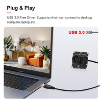 Módulo de Cámara Mini HD de Alta Velocidad 60fps 1080P imx307 6mm 55 Grados Sin Distorsión Tipo C USB3.0 Sin Driver Módulo de Cámara de 2MP