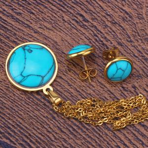 Collier en acier inoxydable avec saphir texturé, prix de gros, collection 2022, pour femme - Product Image 5