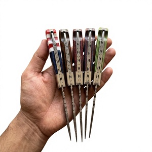 Couteau pliant de poche en acier Damas, manche en bois, haute qualité, multifonctionnel, qualité industrielle OEM, garantie 3 ans, pour détaillants, 59-60HRC - Product Image 2