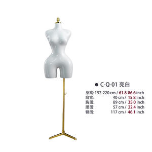 <span class=keywords><strong>Mannequin</strong></span> femme demi-corps en <span class=keywords><strong>plastique</strong></span> doré, type BBL, avec hanches et poitrine généreuses, pour <span class=keywords><strong>couture</strong></span> et vitrine - Product Image 6