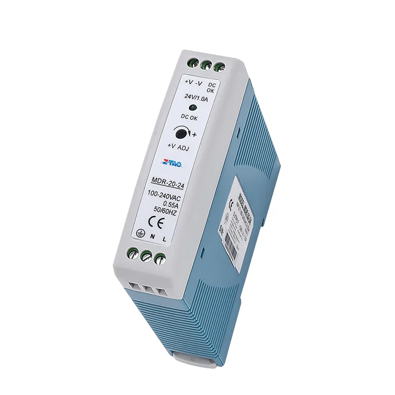 Fuente de alimentación de CC de riel DIN de 24V Mean Well, sistema de control industrial adecuado con controladores LED y cámaras CCTV de 24VDC, a la venta, al por mayor