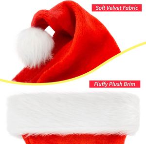 Gorro de Santa Claus Navideño de Felpa Larga con Pompón de Color Personalizado para Adultos - Uso en Fiestas y al Aire Libre - Product Image 2