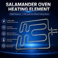 Élément chauffant OEM Salamander Broiler 2.1KW 220V SS201, serpentin en labyrinthe pour four commercial à flamme supérieure 427x280mm