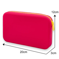 Dompet koin silikon Mini mewah untuk wanita anak perempuan dompet anak-anak kosmetik rias wajah ritsleting perjalanan lucu Logo kustom