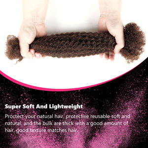 ANNA Factory Pré-étiré 4C Extensions de <span class=keywords><strong>Cheveux</strong></span> <span class=keywords><strong>Couleur</strong></span> Chaude #4 Brun <span class=keywords><strong>Couleur</strong></span> Afro Crépus <span class=keywords><strong>Cheveux</strong></span> Humains en Vrac <span class=keywords><strong>pour</strong></span> Dreadlock Extensions - Product Image 5