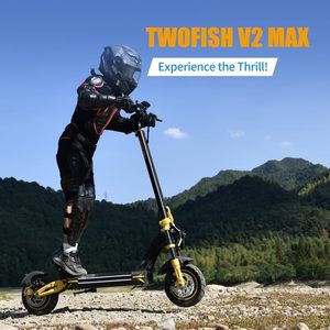 สกู๊ตเตอร์สำหรับผู้ใหญ่ TWOFISH ยาง 10 นิ้ว เครื่องยนต์ทรงพลัง แบตเตอรี่ 48V 20Ah ระยะทางวิ่ง 45-50 กม. โหมดความเร็ว 3 ระดับ พับได้สองทบ เบรกคู่ล้อ - Product Image 2
