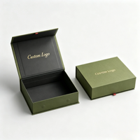 Boîte cadeau rigide magnétique de luxe pour flacon de peptides, avec ruban, boîte en papier d'emballage, logo en feuille d'or pour emballage de bijoux et colliers
