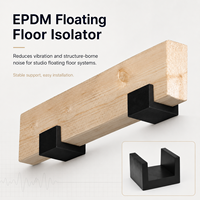 Support anti-vibratoire en caoutchouc EPDM en forme de U pour isolation acoustique et construction de sols flottants en studio d'enregistrement