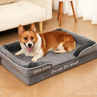 Lit pour chien orthopédique de luxe avec housse amovible et design protecteur pour chiens âgés ayant des problèmes de mobilité