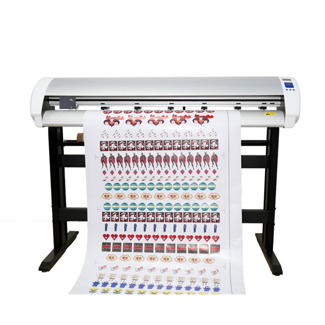 No MOQ High Quality 48" 1300mm Vinyl Sticker Cutter Plotter With Contour Cutting Machine
