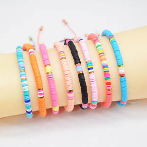 בוהו שיק קשת פולימר צמיד עבור נשים, גברים, עם שרשרת תואמת, עיצוב קשר לחליפים, מתנה תכשיטים משב הקיץ. - Product Image 2