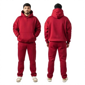 Conjunto Deportivo de Invierno para Hombre, Color Azul Marino, con Sudadera con Capucha de Manga Larga y Pantalones con Cordón, Corte Regular, 100% Algodón - Product Image 4
