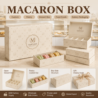 Caja para Pastelería con Ventana Transparente, Papel Resistente a la Grasa, Empaque para Pastel de Mousse, Suministro de Marca Privada para Exhibición en Tiendas de Postres