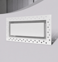 Grille de retour d'air CVC en acier moderne, personnalisable, pour installation encastrée mur/plafond dans cloison sèche, style victorien côtier