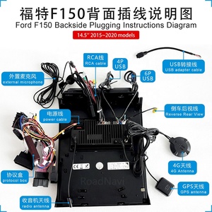 14.5 ''roadnavi Tesla Android Car DVD Player FORD RAPTOR F150 2015 2020 đài phát thanh Máy nghe nhạc không dây Carplay 360 4 gam - Product Image 5