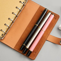 Vente chaude 6 Anneaux A6 A7 thermo PU Cuir Budget Binder Portefeuille a7 Cash Binder Portefeuille