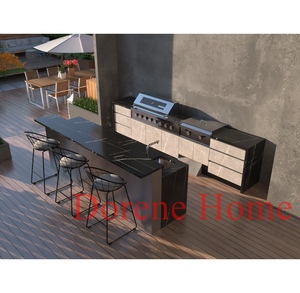 2025 Dorene Design esterno di lusso mobile da cucina Set di alta <span class=keywords><strong>qualità</strong></span> modulare Allure mobili personalizzati lavello in marmo per cucina - Product Image 5