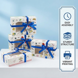 Carpeta Reciclable con Ventana para Regalos del Día del Maestro, Caja de Regalo Temática para el Día del Maestro, Decoración para la <span class=keywords><strong>Semana</strong></span> de Apreciación al Maestro - Product Image 4