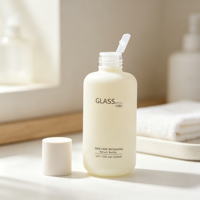 Flacon de toner en verre de luxe, emballage cosmétique pour produits de soin du visage, emballage cosmétique rechargeable