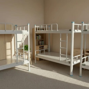 Letto <span class=keywords><strong>a</strong></span> <span class=keywords><strong>Castello</strong></span> Moderno <span class=keywords><strong>Salvaspazio</strong></span>, Vendita Diretta dalla Fabbrica Cinese, Economico per Hotel e Dormitori, Robusto Letto in Metallo - Product Image 6