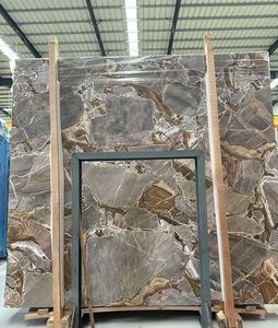 Carreaux de marbre de l'âge d'or turc, <span class=keywords><strong>pierre</strong></span> de marbre naturelle avec des veines dorées pour le sol et les murs - Product Image 4