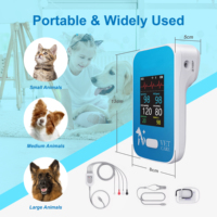 Tensiomètre vétérinaire sans fil rechargeable pour chiens, 6 paramètres, signes vitaux des animaux, Bluetooth précis
