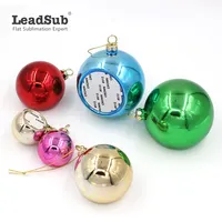 Leadsub 고급 맞춤형 승화 인쇄 플라스틱 크리스마스 공 로고