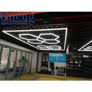 gonengo manufacture high effective Hexagonal LED light car polishing and clear car workshop light detailing light