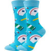 Chaussettes fantaisie mi-mollet pour femmes et hommes, motif animaux de dessin animé mignons et colorés, tendance automne-hiver