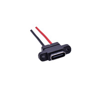Câble d'extension d'alimentation USB Type C femelle à montage sur panneau, étanche