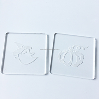 Tampon à biscuits acrylique Rectangle rond Fondant Embosser Diverses formes Tampon coupe-biscuits transparent