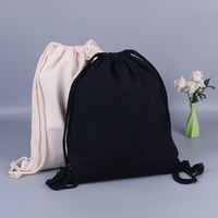 Sac à dos en toile personnalisé avec cordon de serrage Sac à dos en coton avec impression par sublimation Sac à dos unisexe avec cordon de serrage