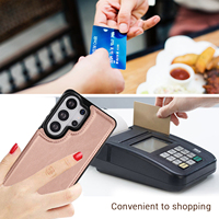 Étui portefeuille pour Samsung Galaxy S26 avec porte-cartes, support intégré, fentes pour cartes, fermoir magnétique, housse en cuir durable