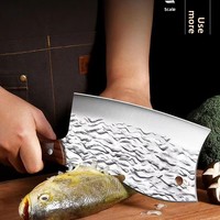 Couteau de chef en acier inoxydable 3CR13 forgé à la main, lame de 183 mm, nouveau couteau de cuisine de style chinois