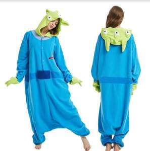 Venta caliente elegante Animal Onesie pijamas logotipo frontal adultos mujeres/hombres ropa de casa polar Sudadera con capucha traje a juego familiar - Product Image 4